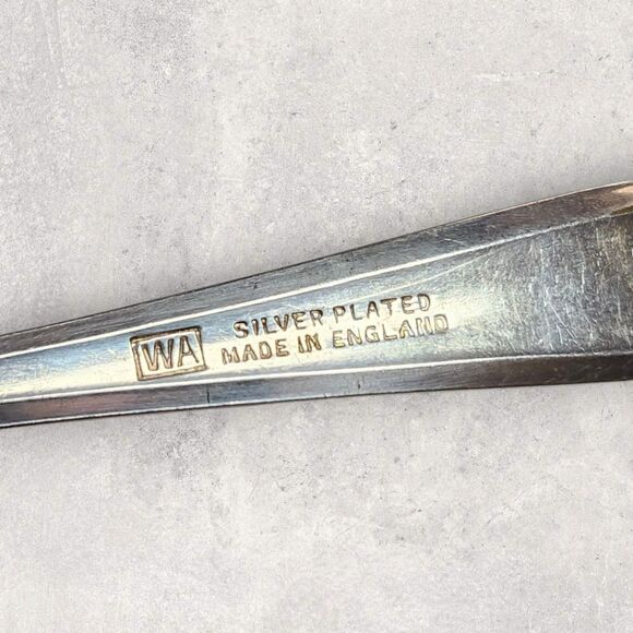 Vintage WA Made in England Silver‑Plated Grapefruit/Citrus Spoons Set of 4 - Picture 3 of 6